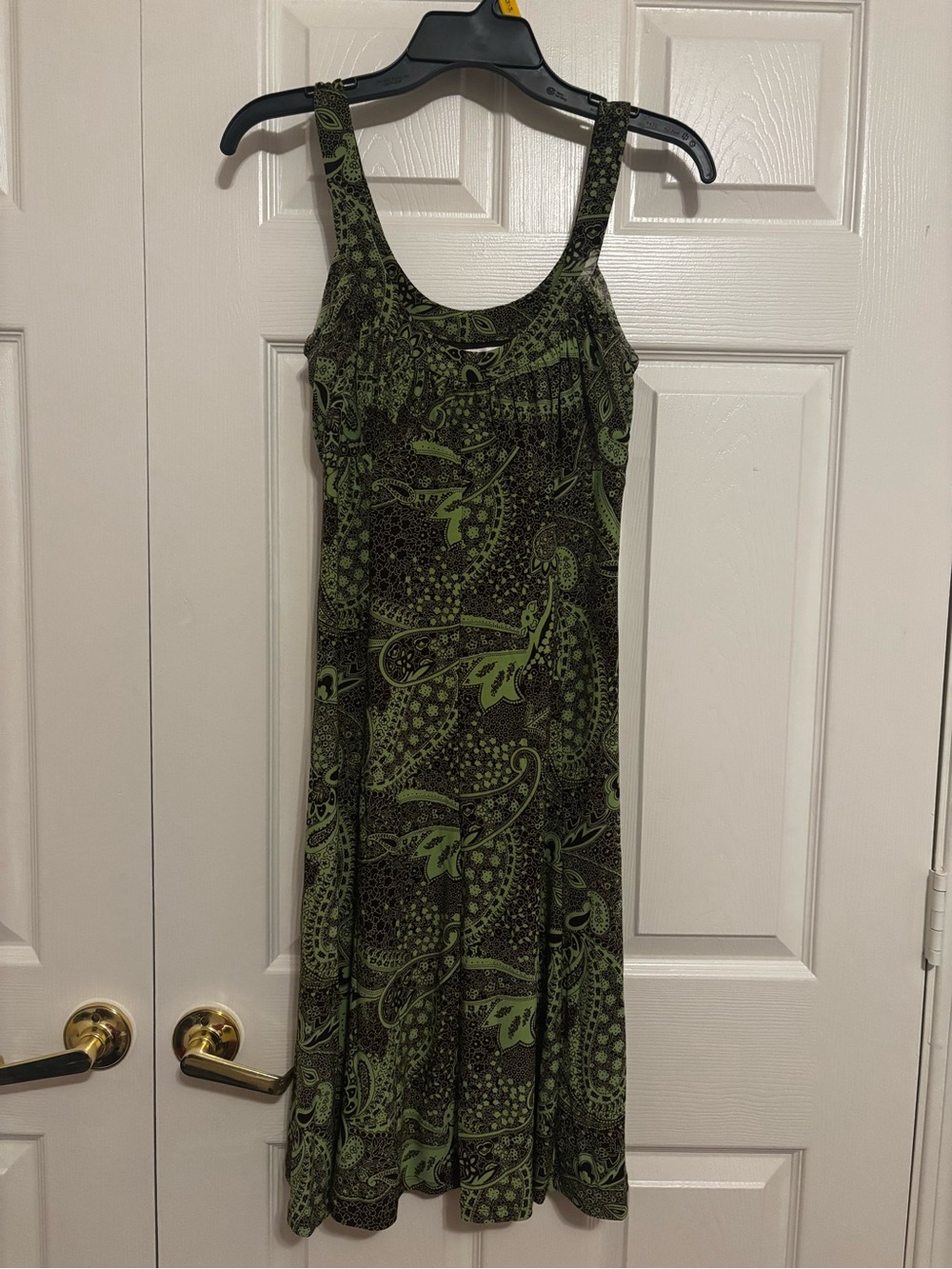 90’s Y2K Evan Picone Green Paisley Midi Sundress